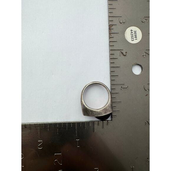 Vintage 50s Taxco Eagle Mark Sterling Silver Modernist Saddle Ring - Picture 8 of 8